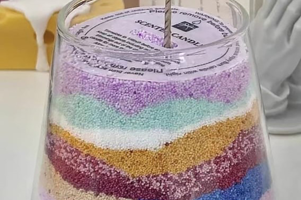 Sand Art Candle